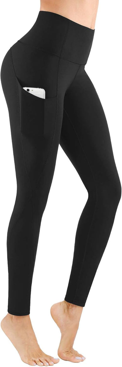 High-Waisted Women's Yoga Pants with Pockets, Tummy Control Leggings for Workouts