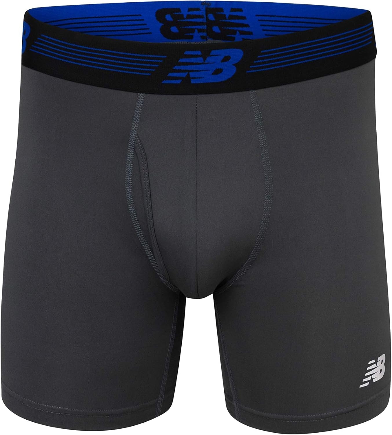 Men's Performance Boxer Briefs with Fly - Breathable Stretch Underwear, Moisture-Wicking, Soft Waistband (Pack of 3)