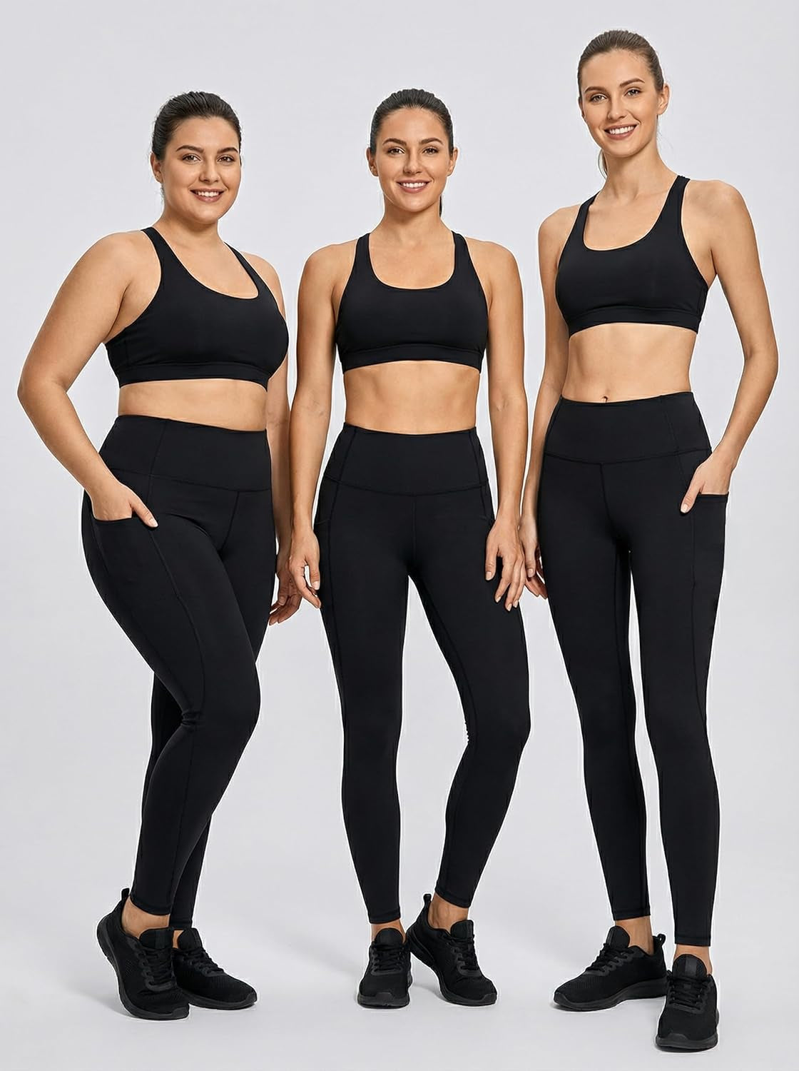 High-Waisted Women's Yoga Pants with Pockets, Tummy Control Leggings for Workouts
