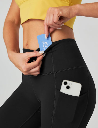 High-Waisted Capri Leggings for Women with Pockets and Tummy Control - Ideal for Yoga and Activewear