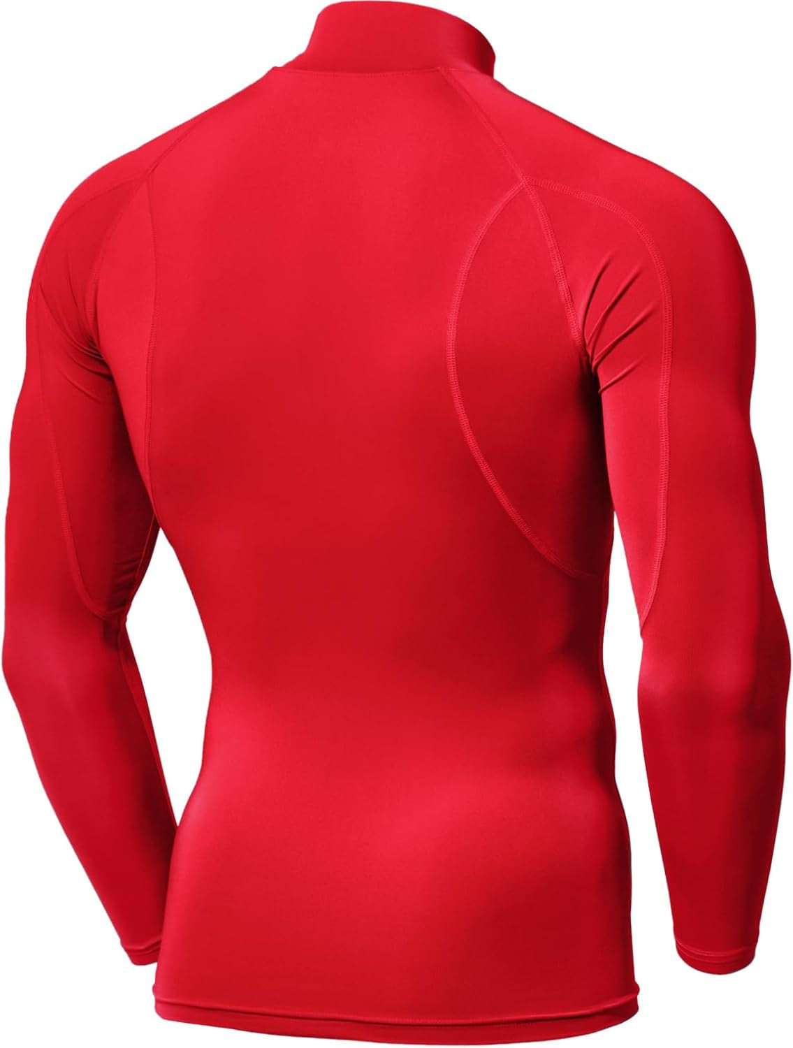Men's UPF 50+ Mock Long Sleeve Compression Athletic Shirt for Water Sports